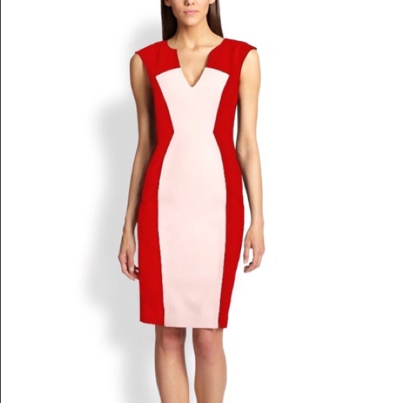 Black Halo Dresses & Skirts - Black Halo Heston Color Block Zip Sheath Dress